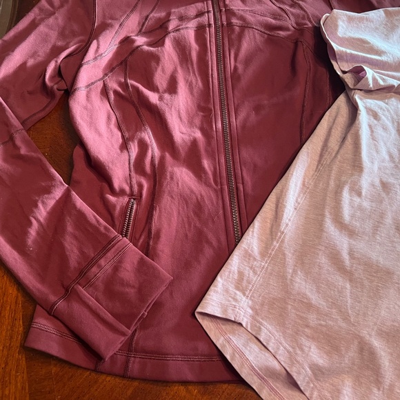 Lululemon Maroon Jacket and Light Purple T-shirt Sz 12 - Picture 3 of 9